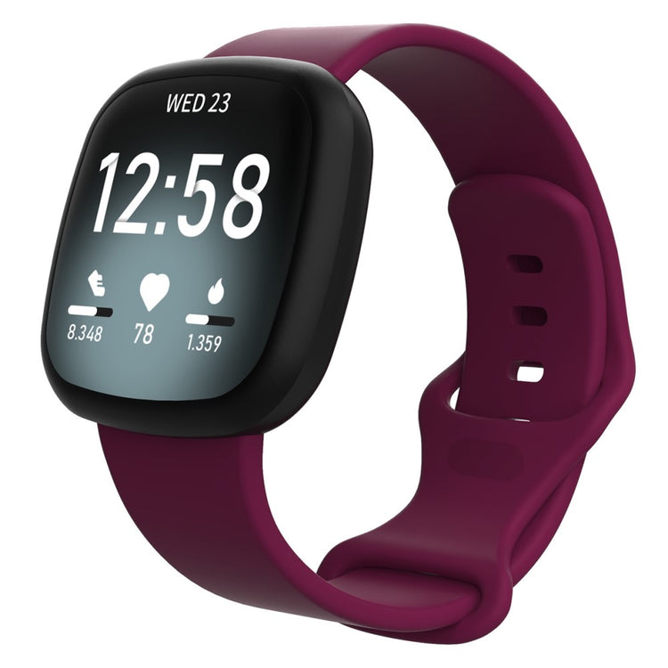 Mega hårdfør Universal Fitbit Silikone Rem - Størrelse: L - Rød#serie_8