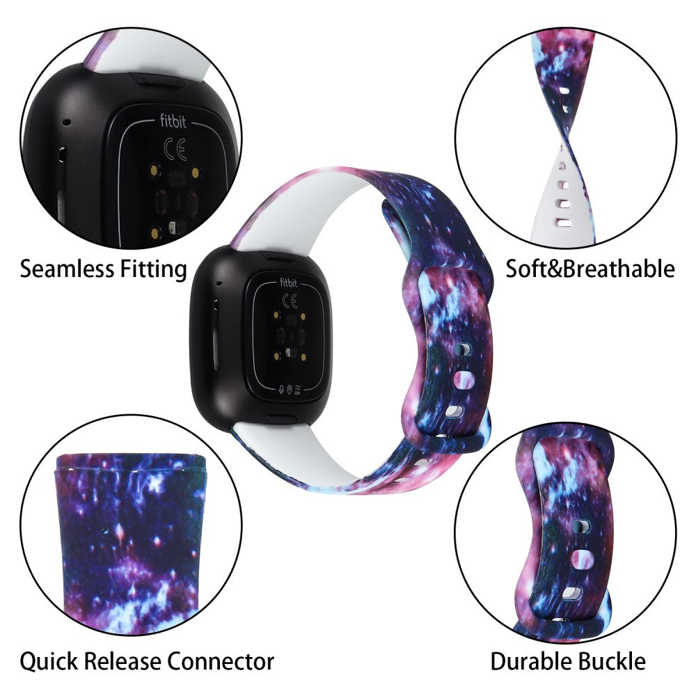 Nydelig Universal Fitbit Silikone Rem - Flerfarvet#serie_8