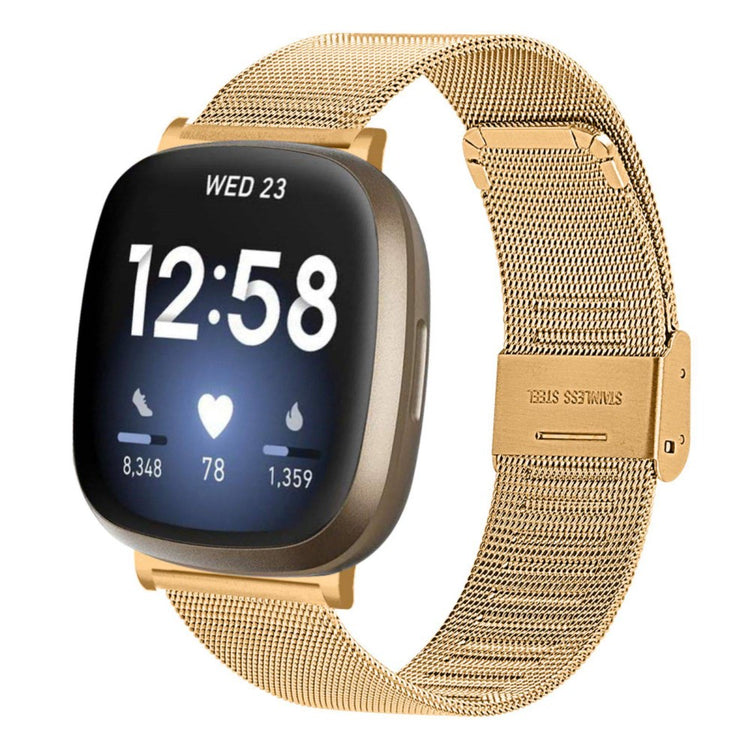 Vildt fed Fitbit Sense 2 / Fitbit Versa 4 Metal Rem - Guld#serie_1