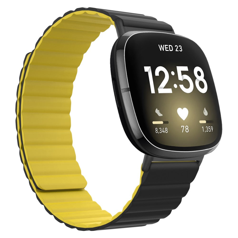 Yndigt Fitbit Sense 2 / Fitbit Versa 4 Silikone Rem - Gul#serie_2