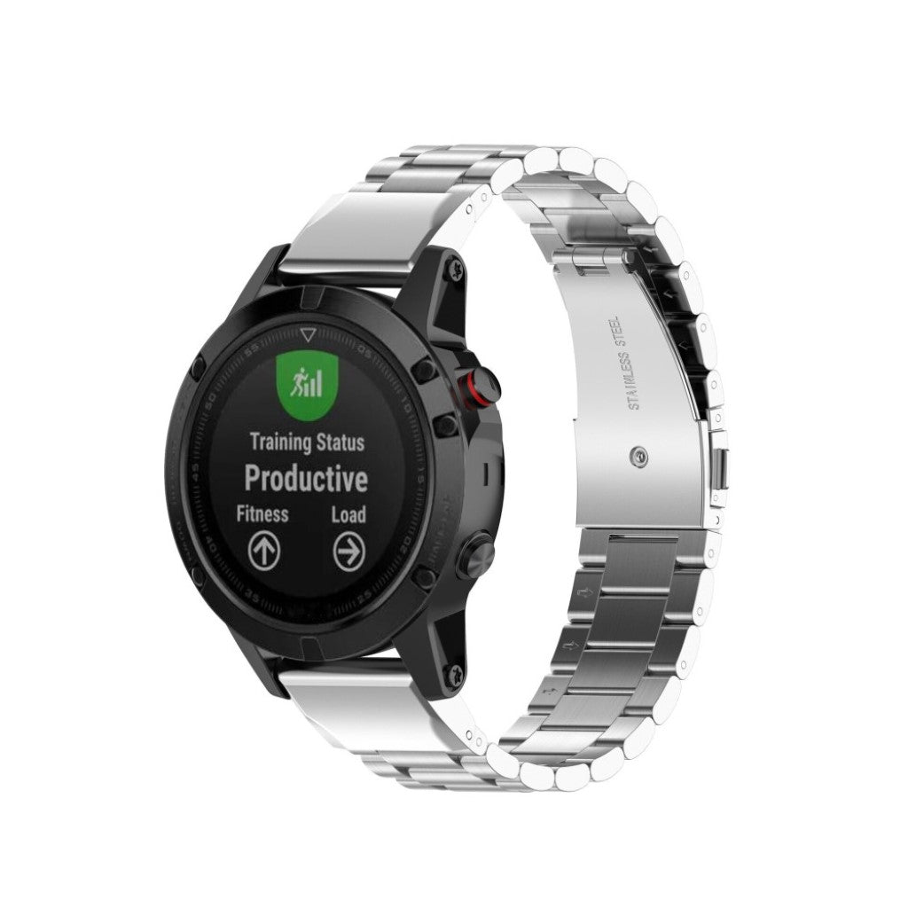 Helt vildt cool Garmin Fenix 5 Metal Rem - Sølv#serie_4