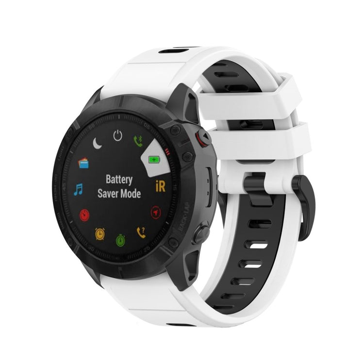 Super fint Garmin Fenix 6X Silikone Rem - Hvid#serie_2