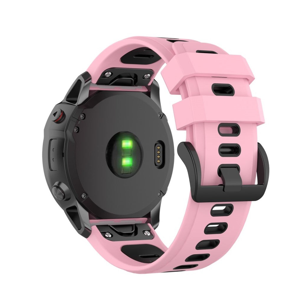 Super fint Garmin Fenix 6X Silikone Rem - Pink#serie_4