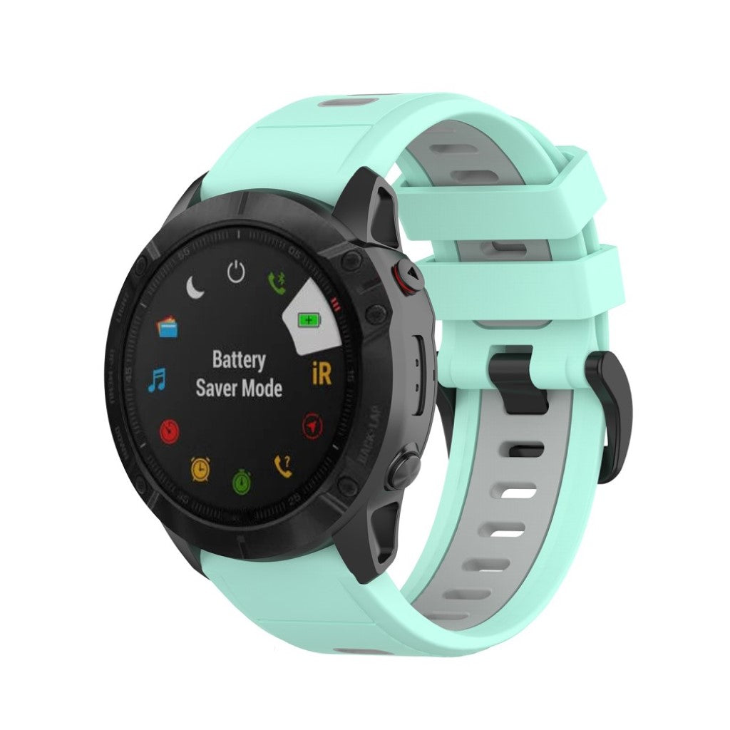 Super fint Garmin Fenix 6X Silikone Rem - Grøn#serie_5