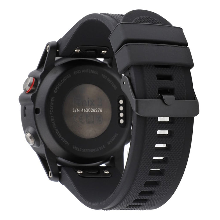 Rigtigt godt Garmin Fenix 5 Silikone Rem - Sort#serie_1