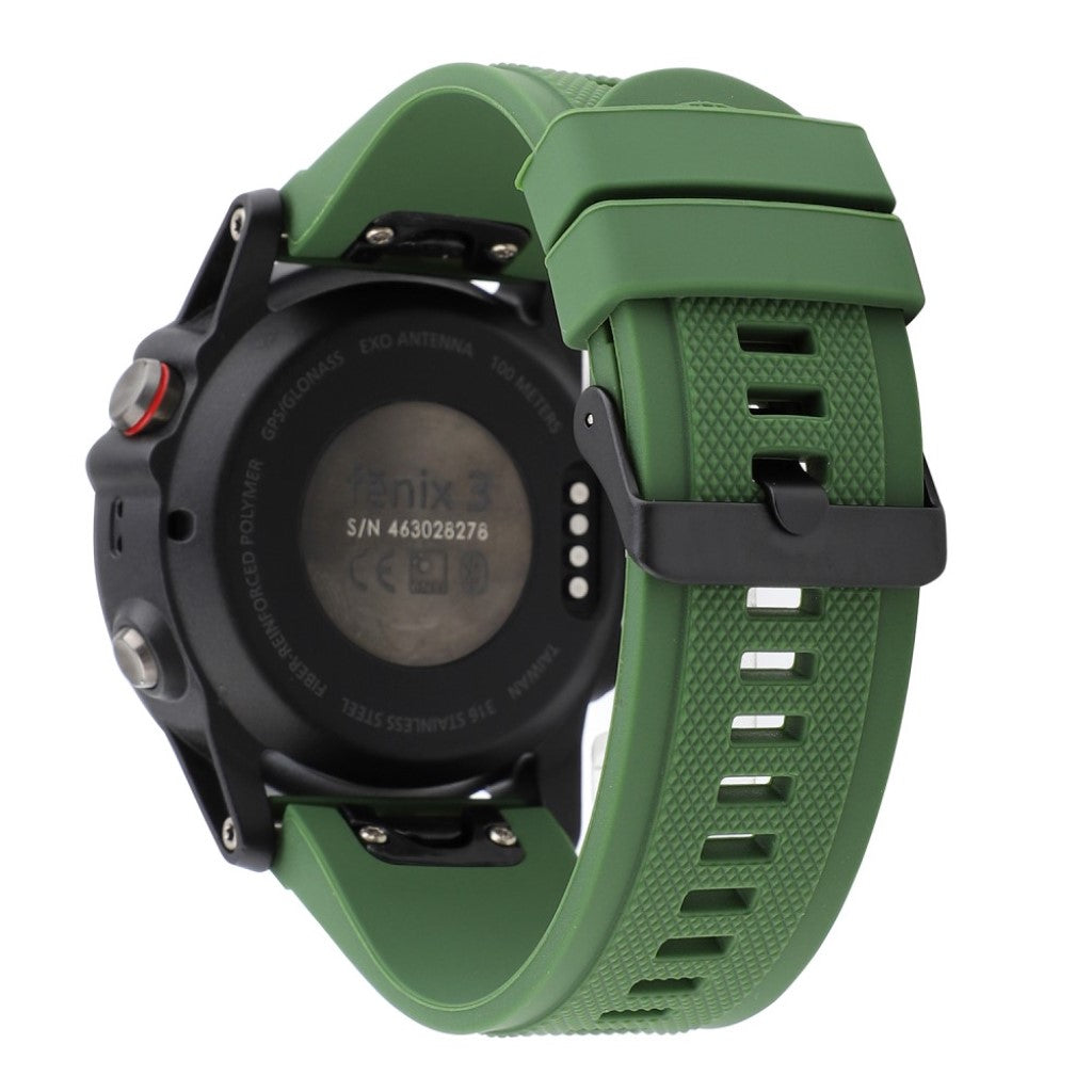 Rigtigt godt Garmin Fenix 5 Silikone Rem - Grøn#serie_10