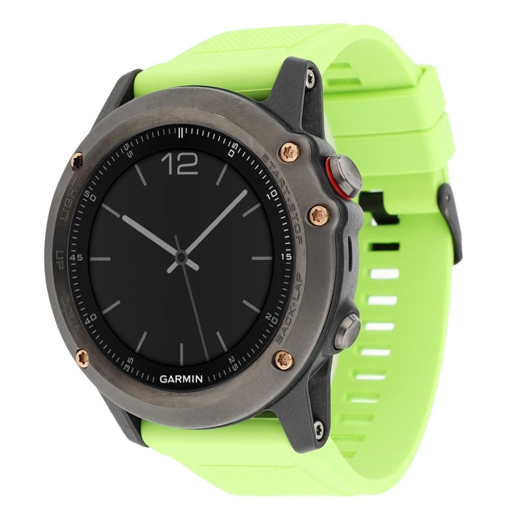 Rigtigt godt Garmin Fenix 5 Silikone Rem - Grøn#serie_6