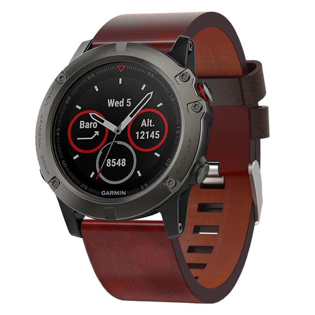 Fenix 5x plus leather band on sale