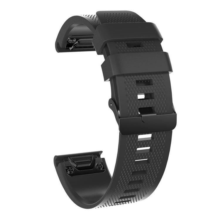 Super slidstærk Garmin Fenix 5S Silikone Rem - Sort#serie_4