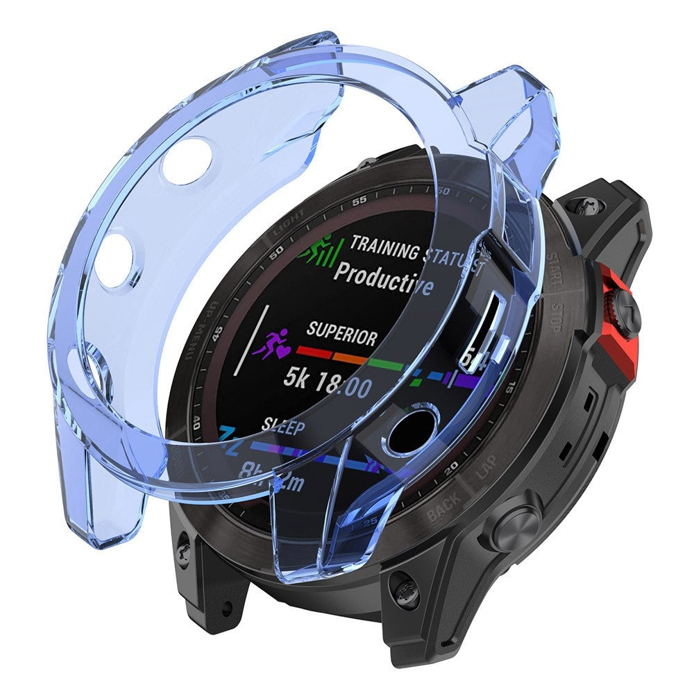 Fed Garmin Fenix 7 Silikone Cover - Blå#serie_4