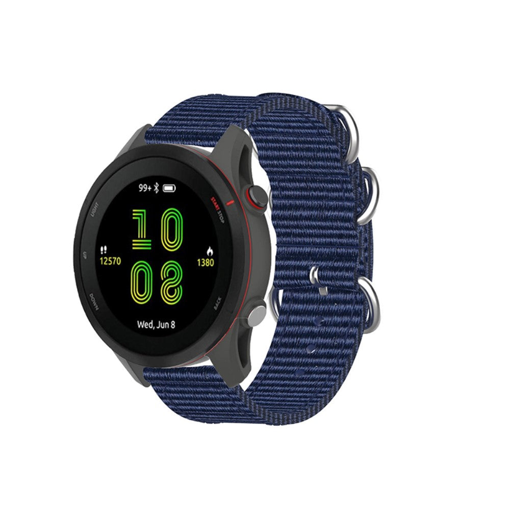 Rigtigt smuk Garmin Forerunner 255S Stof Urrem - Blå#serie_9