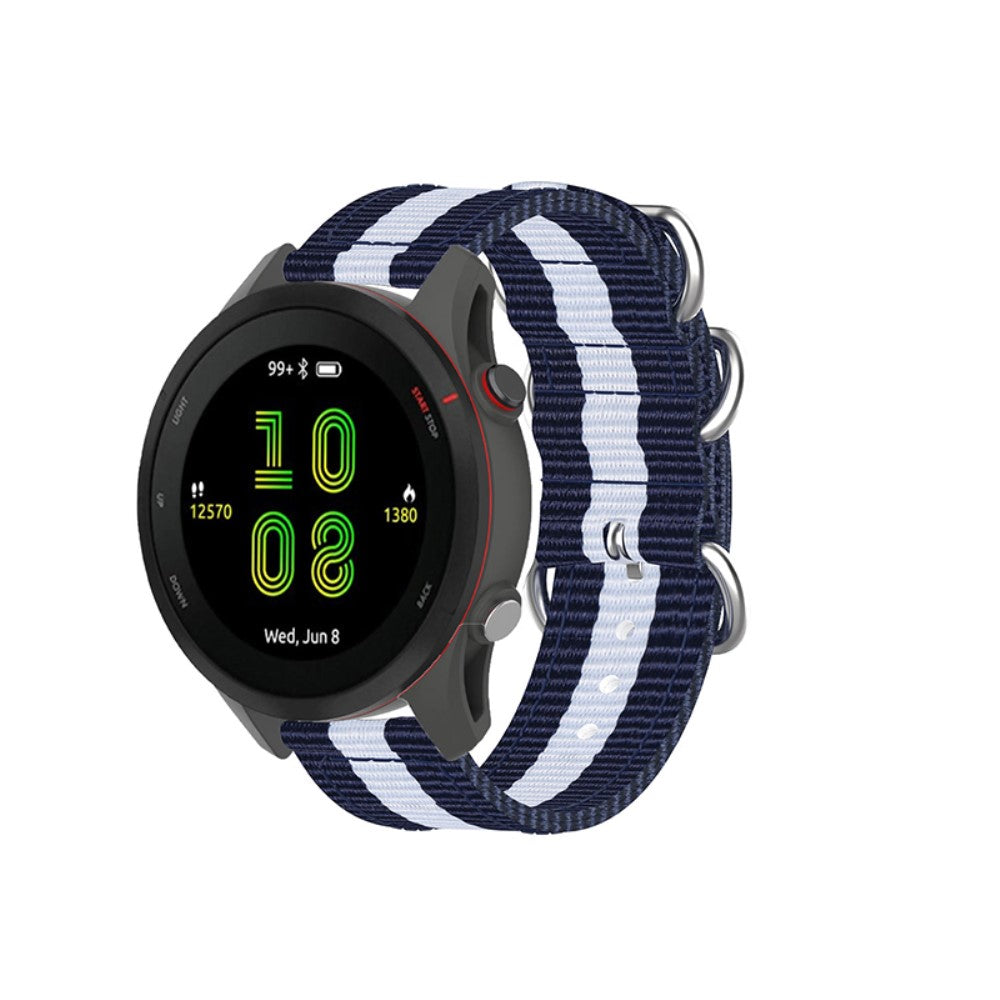 Meget kønt Garmin Forerunner 255 Nylon Rem - Blå#serie_7