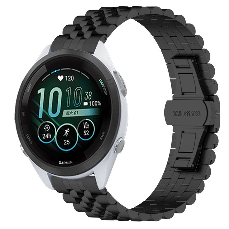 Meget Slidstærk Metal Universal Rem passer til Garmin Smartwatch - Sort#serie_3