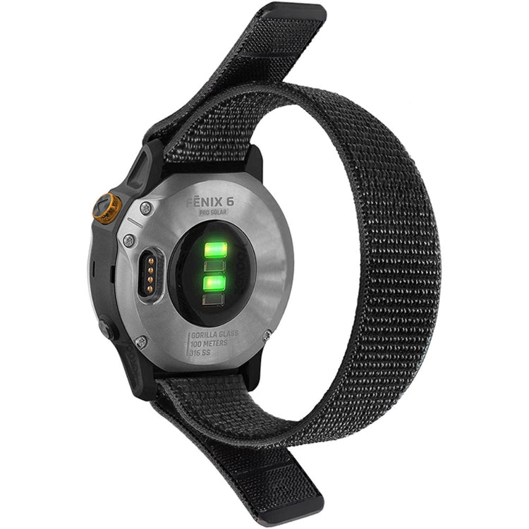 Vildt sejt Garmin Fenix 6S Nylon Rem - Sort#serie_1