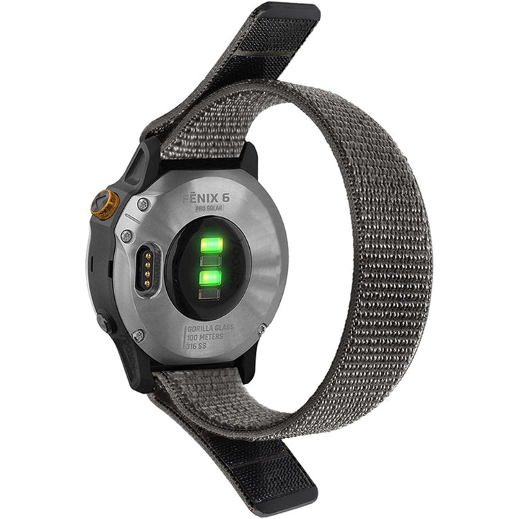 Vildt sejt Garmin Fenix 6S Nylon Rem - Sølv#serie_2