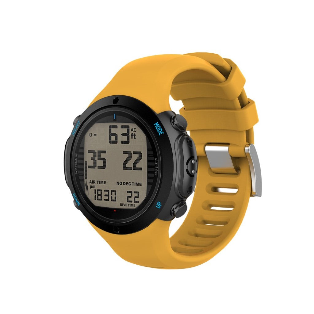 Mega fint Universal Suunto Silikone Rem - Gul#serie_4