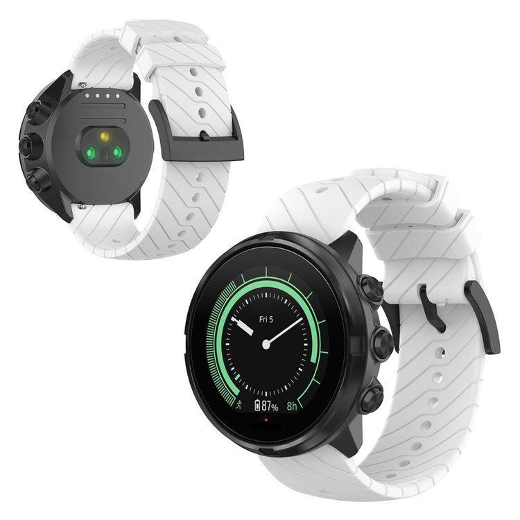 Super pænt Suunto 9 Silikone Rem - Hvid#serie_2