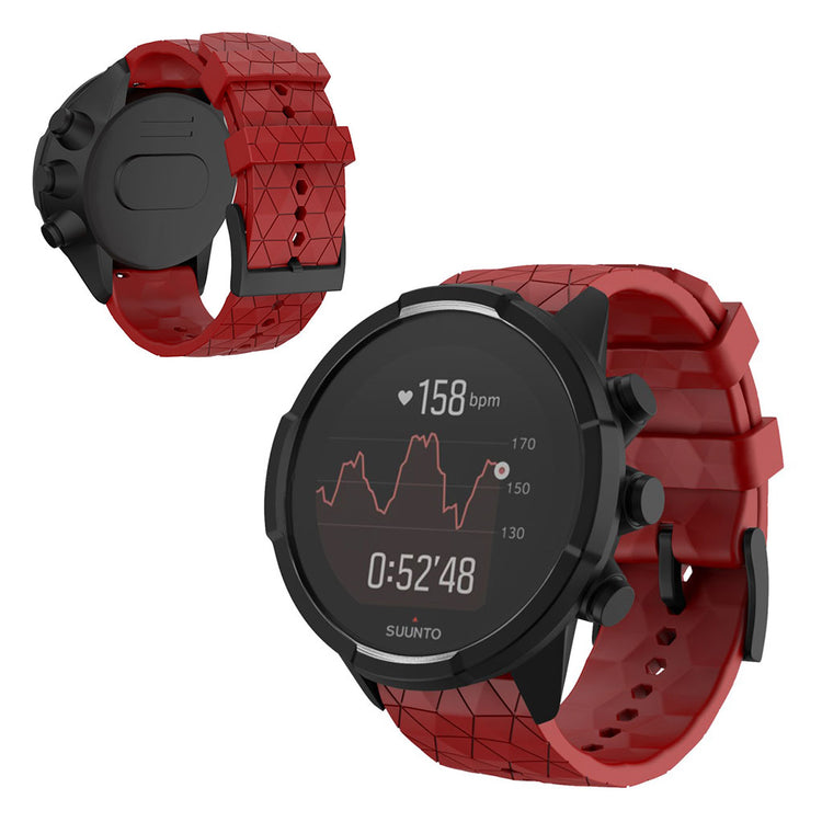 Fint Suunto 9 Baro Silikone Rem - Rød#serie_3