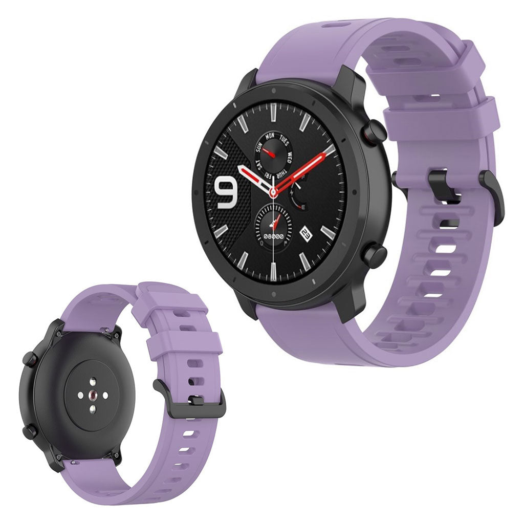 Vildt godt Amazfit GTR 47mm Silikone Rem - Lilla#serie_10