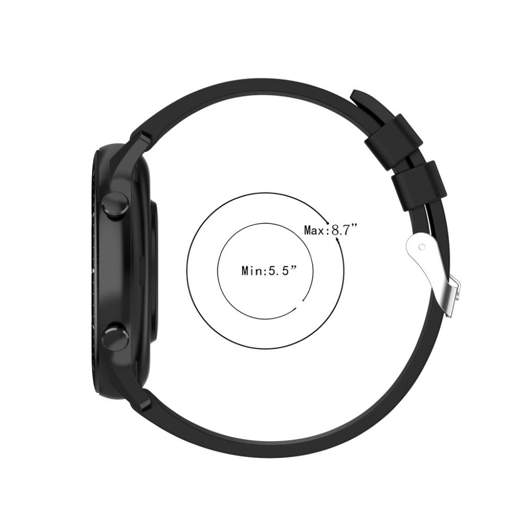 Vildt fed Universal Amazfit Silikone Rem - Sort#serie_1