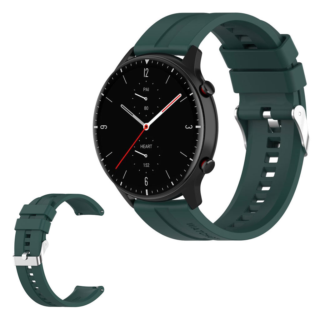 Vildt fed Universal Amazfit Silikone Rem - Grøn#serie_10