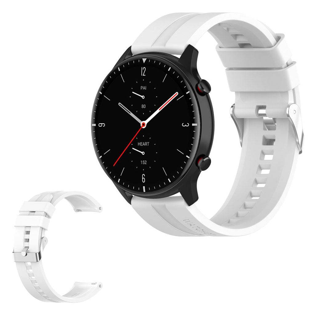 Vildt fed Universal Amazfit Silikone Rem - Hvid#serie_2