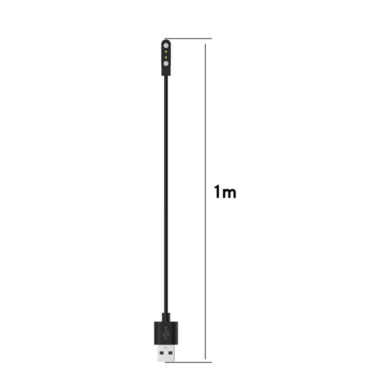 1m Haylou RT2 (LS10)  Magnetisk  USB Opladningskabel - Sort#serie_2
